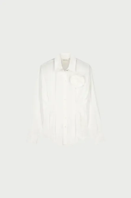 Hovedbilde Fabienne Iryna Blouse, hvit og lys stripet blå