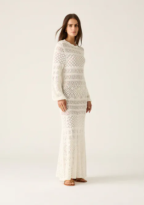 Hovedbilde MOS Bruna Pointelle Long Sleeve, hvit
