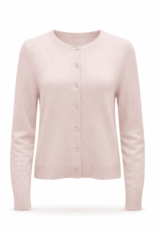 Amuse Cardigan Agnete, lys rosa eller beige.