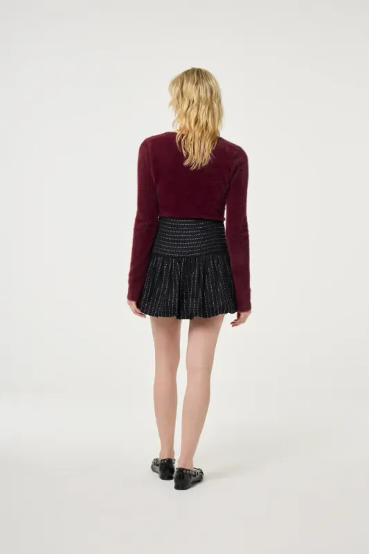 Fabienne Chapot Boba Rhinestone Skirt, sort