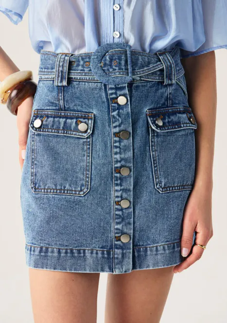Hovedbilde Mos, Aveline denim mini skjørt, denimblå
