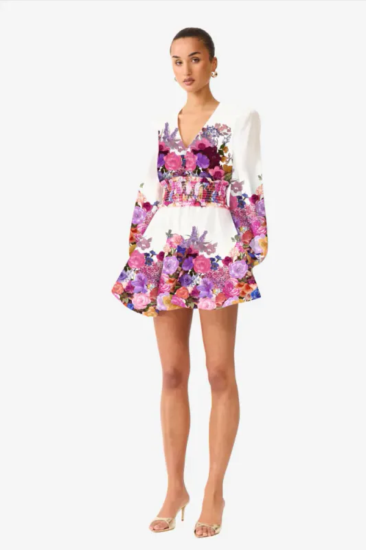 Elliat Alice long sleeve mini dress, multicolor