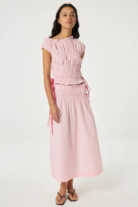 Hovedbilde Fabienne Chapot Yoko skirt rosa med hvite og røde ...