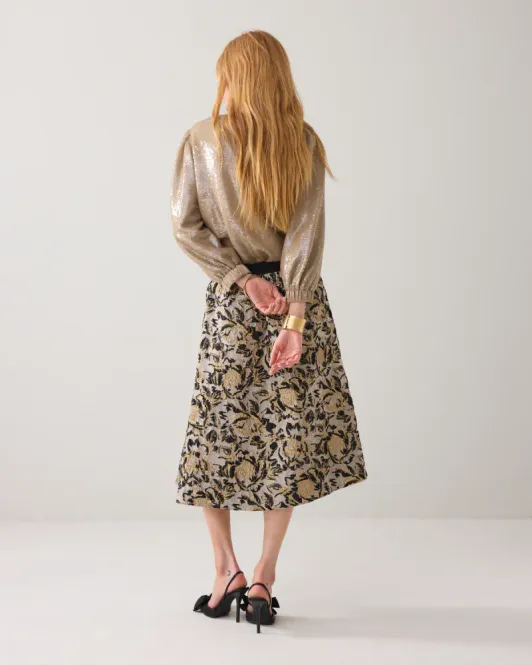 Hovedbilde Summum jacquard skjørt, naturhvit med ...