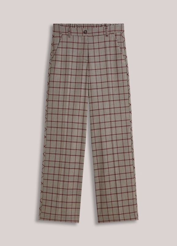Summum trousers check, burgunder