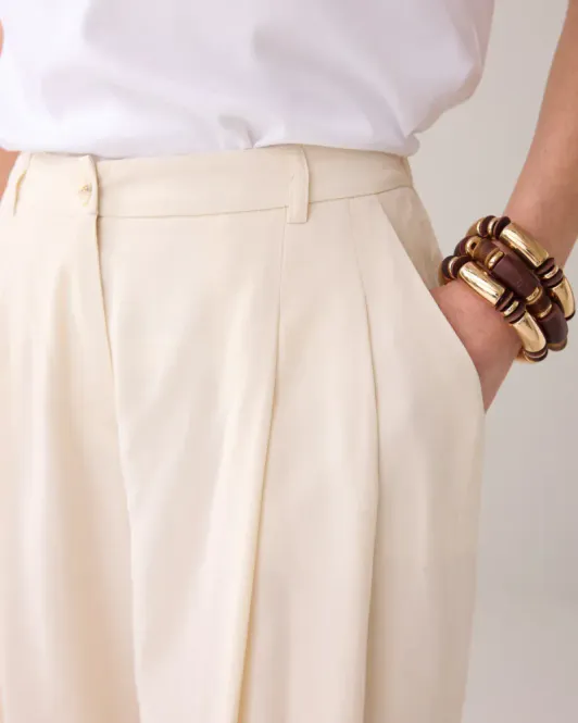 Hovedbilde Summum thin thensel trousers, naturhvit