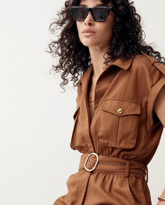 MOS the label, Rita jump suit, beige eller brun