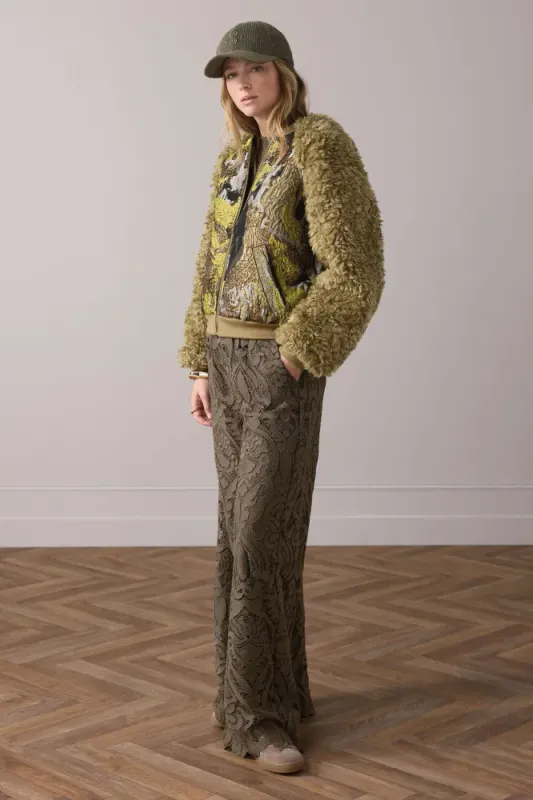 Summum Jacquard-teddy bomber, multicolor