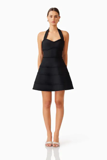 Hovedbilde Elliatt Katlyn halter mini dress, gul og sort