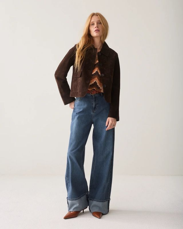 Summum jacket suede, mokkabrun