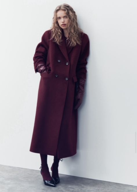 Hovedbilde Fabienne Sophia kåpe, sort og burgunder