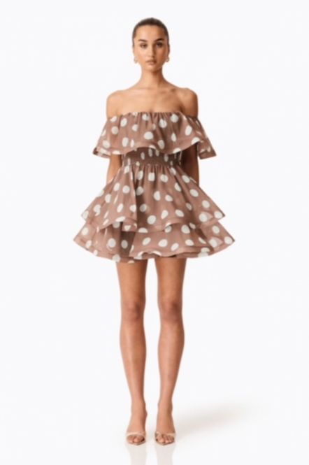 Hovedbilde Elliat, Sola Polka Dot Mini dress, brown and ...