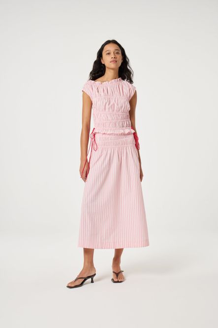 Hovedbilde Fabienne Chapot Yoko skirt rosa med hvite og røde ...